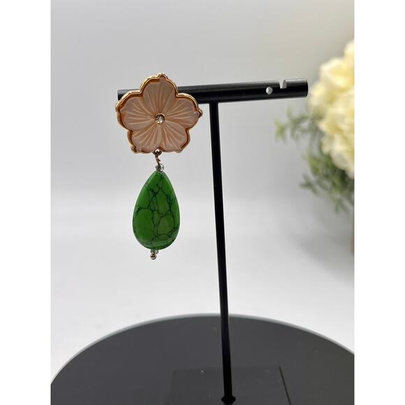 Mignonne Gavigan Green Paloma Jasper Semi-Precious Stone Pearl
Earrings *Single - Picture 4 of 8